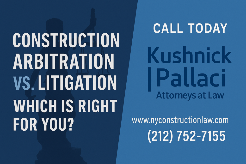 Construction arbitration versus litigation – legal guidance for choosing the right dispute resolution method in NYC and Long Island
