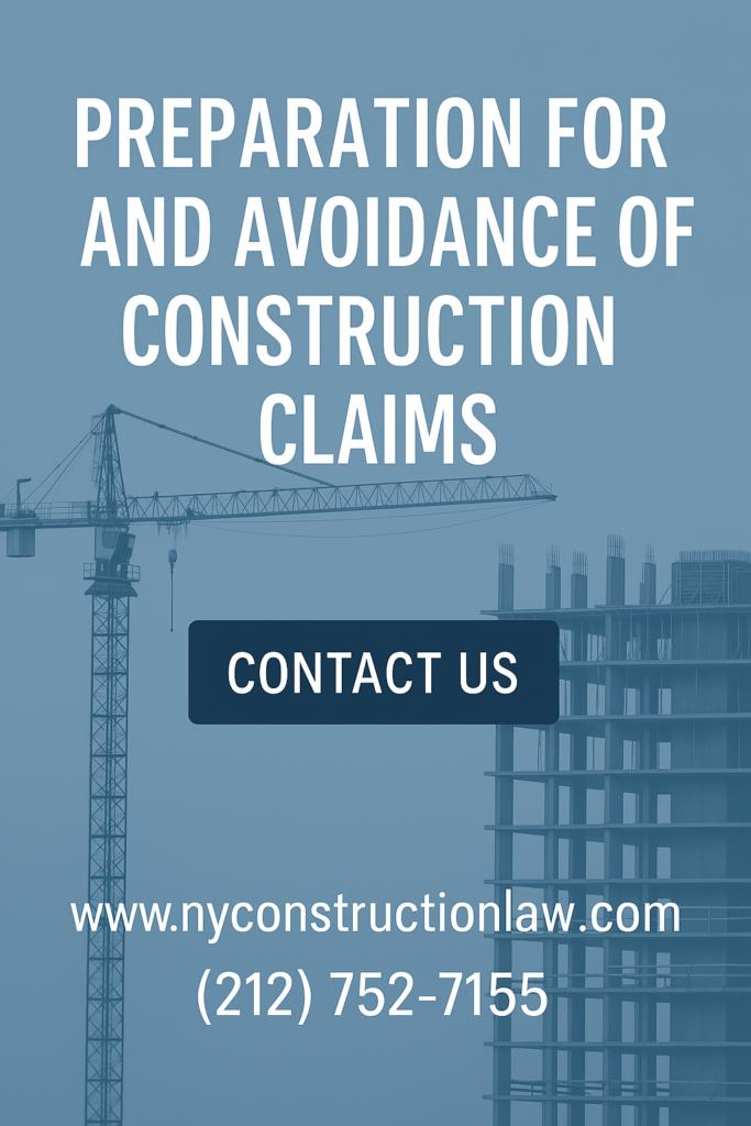 Professional legal assistance for preparation and avoidance of construction claims in NYC and Long Island